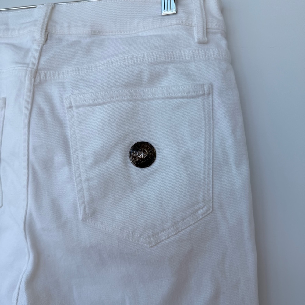 Moschino Men's White Slim Straight Jeans - Picture 7 of 7